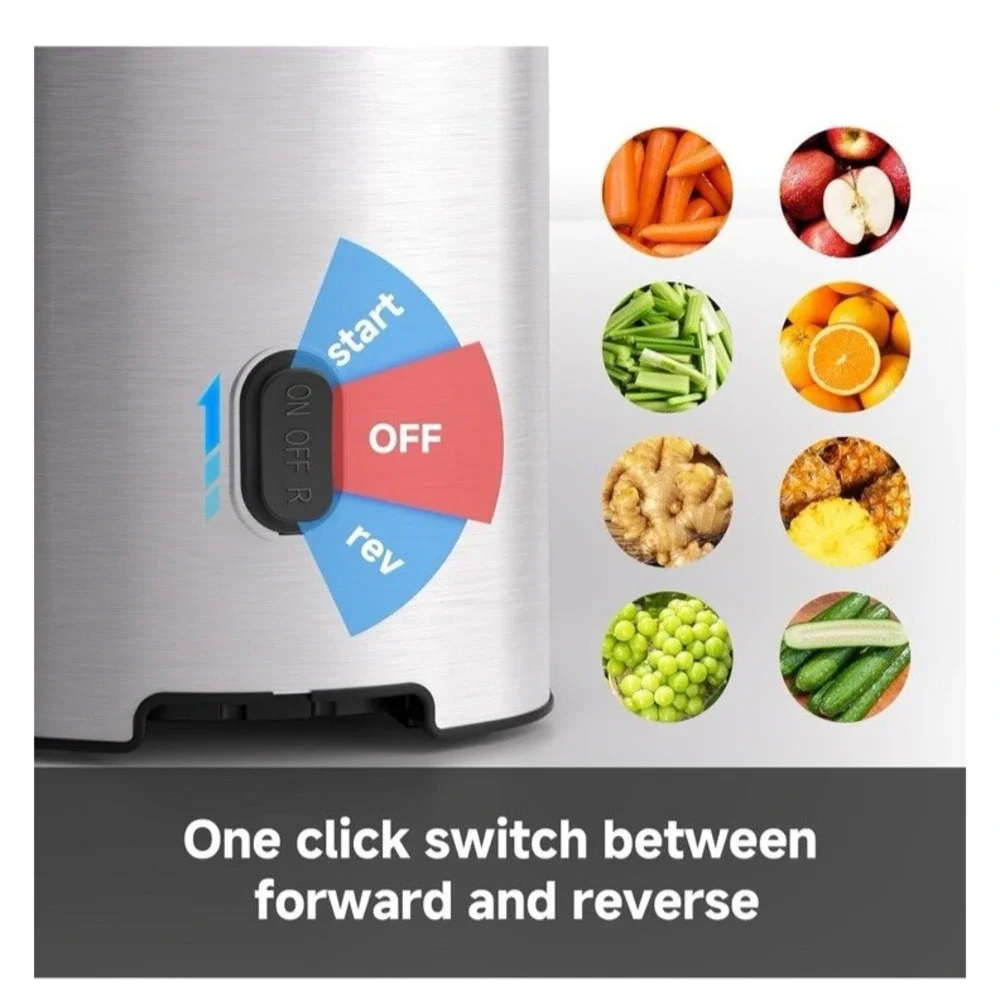 New AMZCHEF Cold Press Juicer, Juicers Machines - Wide Mouth & Large Feed‎ Chute